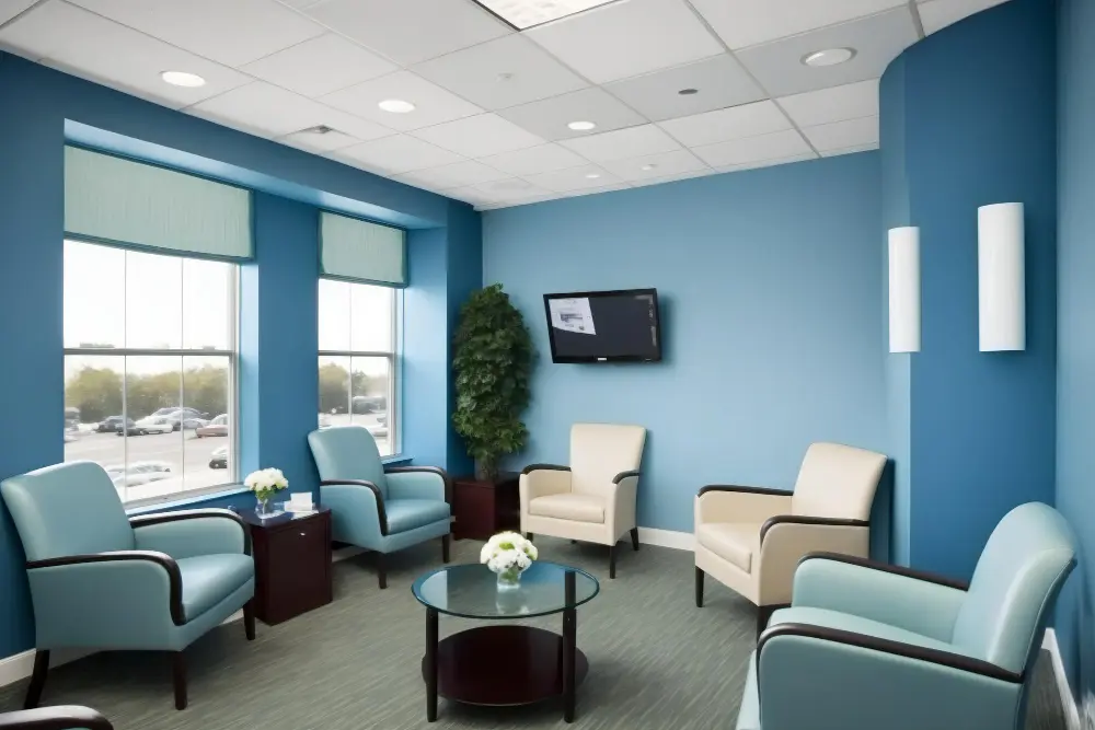 blue-white-waiting-room-with-tv-wall
