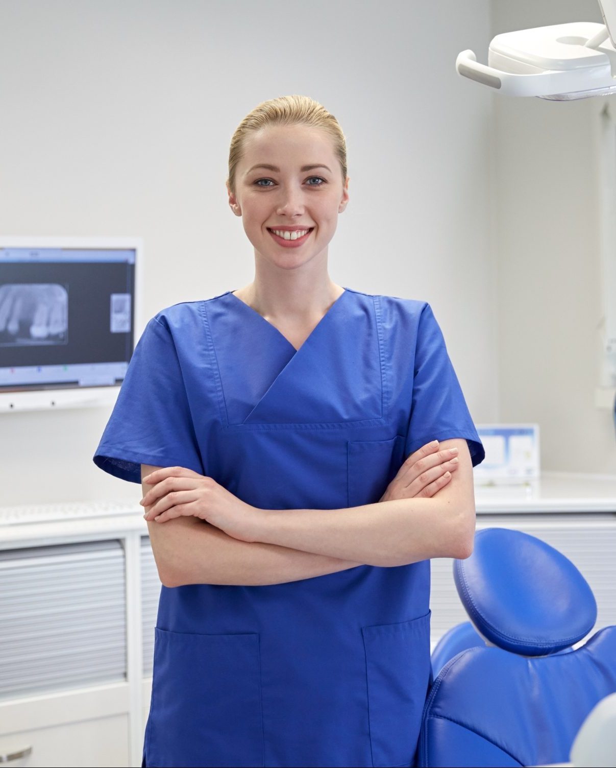 young female dentist at dental clinic